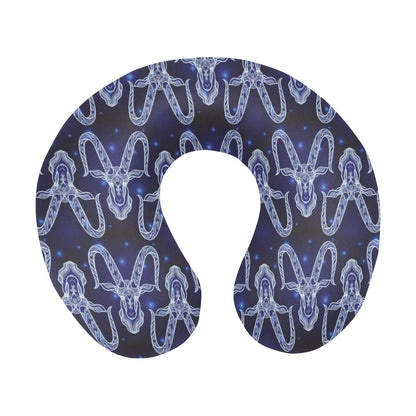 Capricorn Zodiac Pattern Print Design 03 U-Shaped Travel Neck Pillow