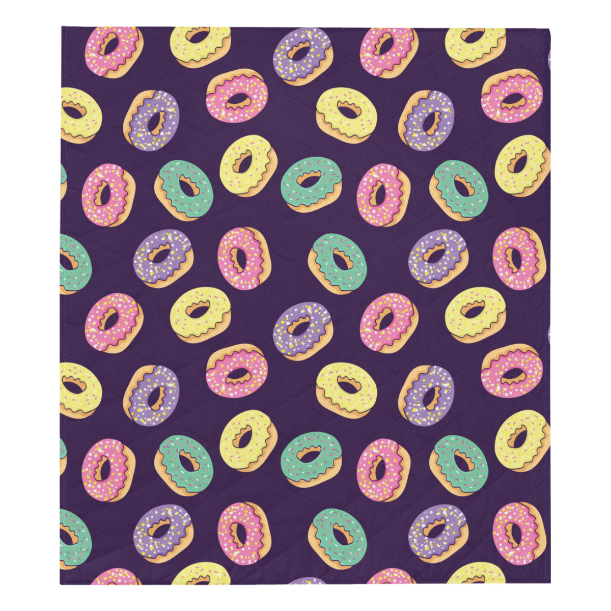 Donut Pattern Print Design DN08 Premium Quilt