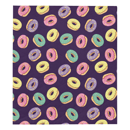 Donut Pattern Print Design DN08 Premium Quilt