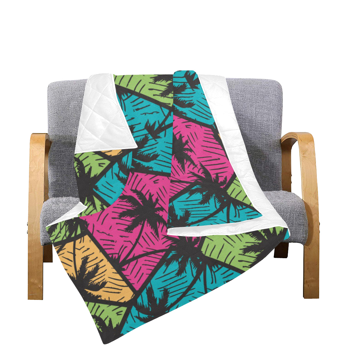 Palm Tree Pattern Print Design PT09 Premium Quilt