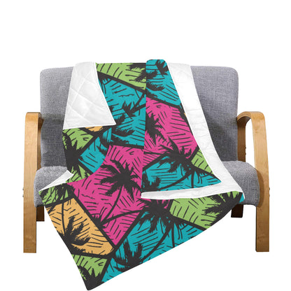 Palm Tree Pattern Print Design PT09 Premium Quilt