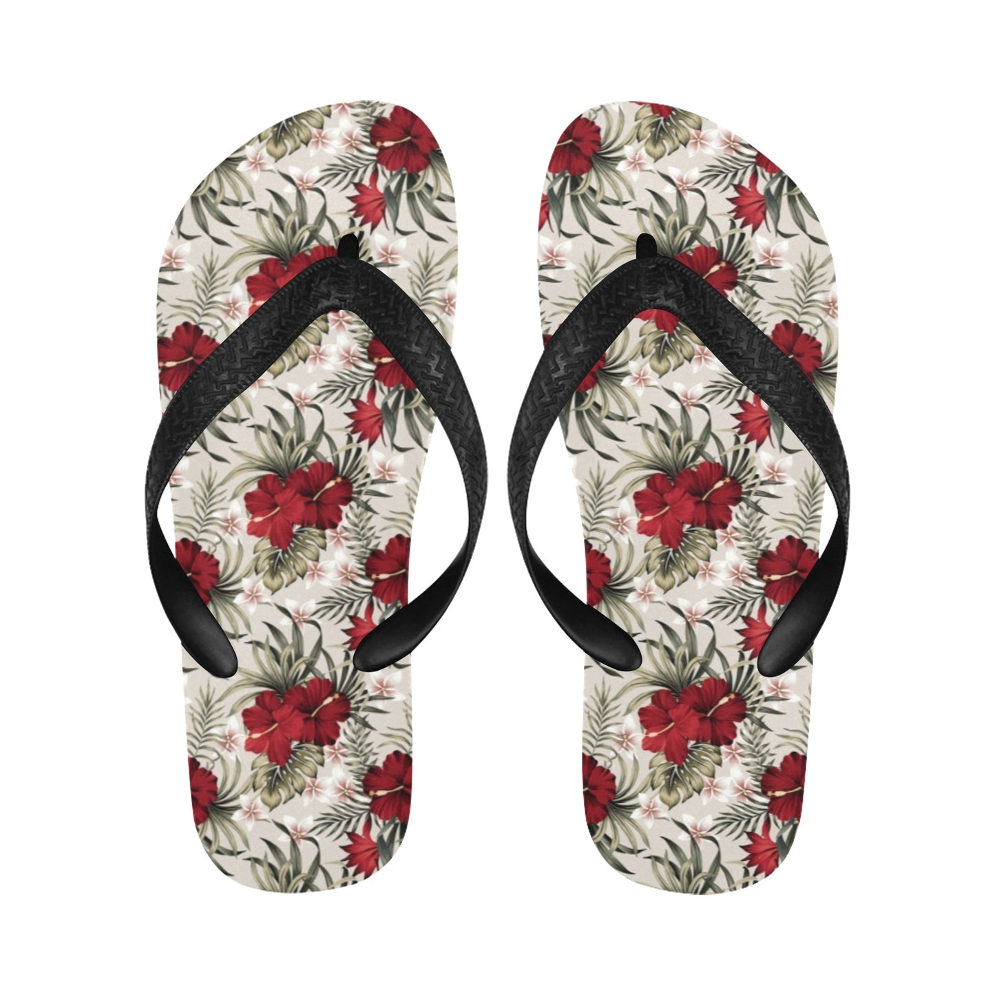 Hibiscus Print Design LKS3011 Flip Flops