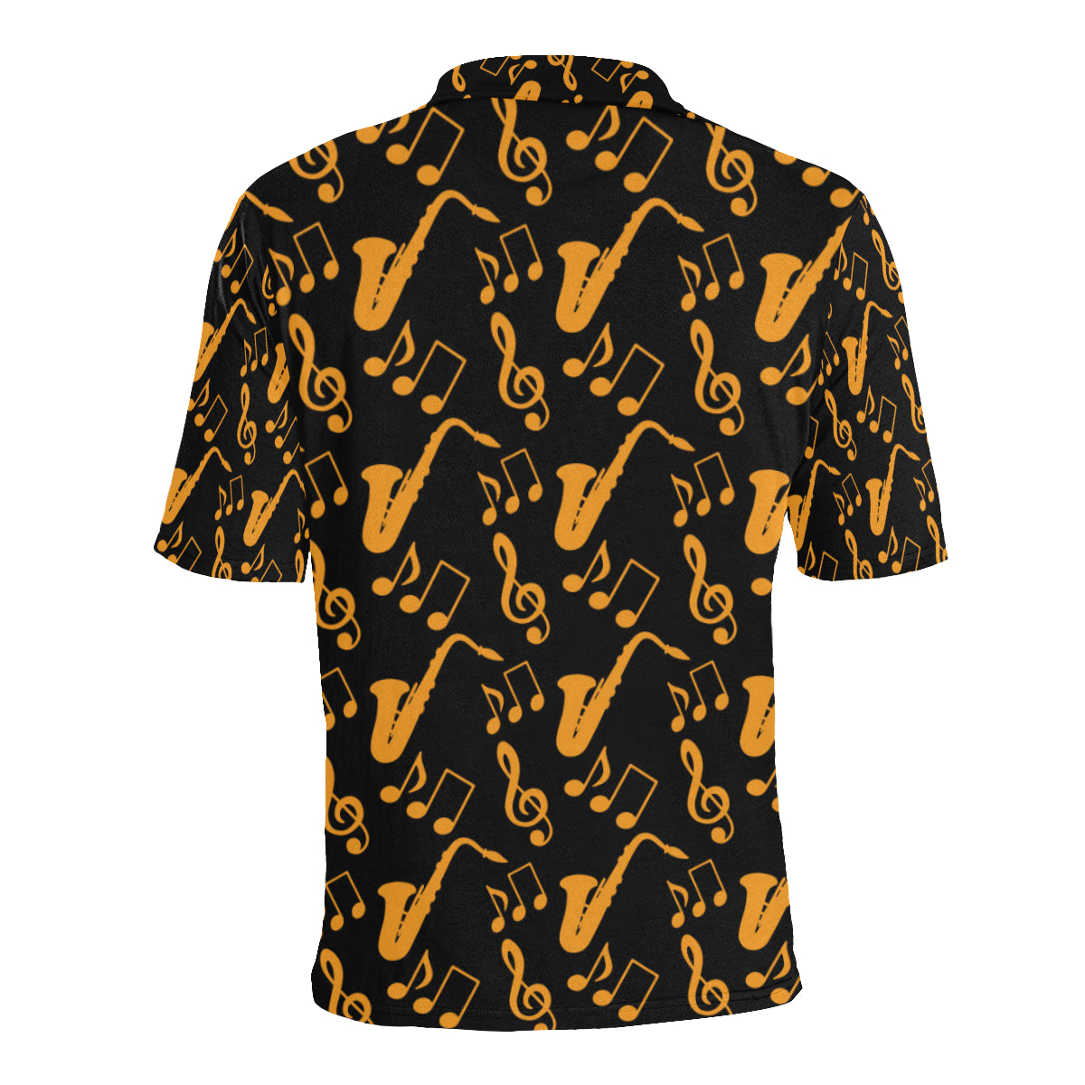 Saxophone Pattern Print Design 02 Men Polo Shirt