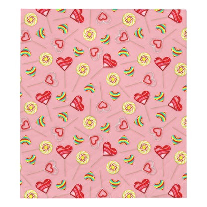 Lollipop Pattern Print Design LL05 Premium Quilt