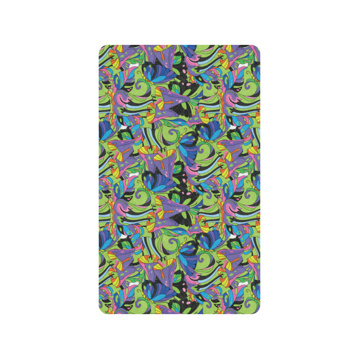Psychedelic Trippy Mushroom Themed Rubber Doormat