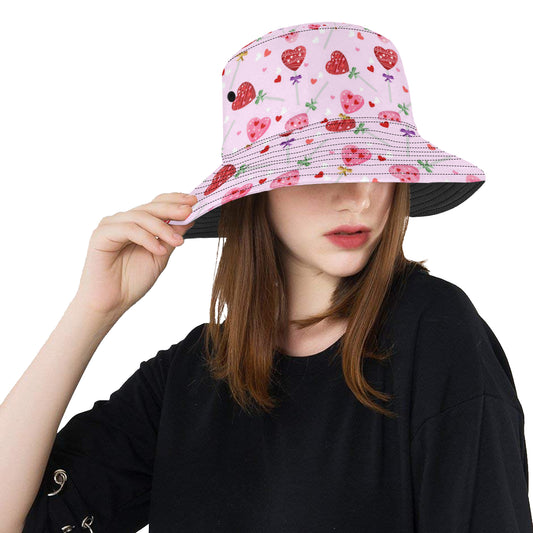 Lollipop Pattern Print Design LL07 Unisex Bucket Hat