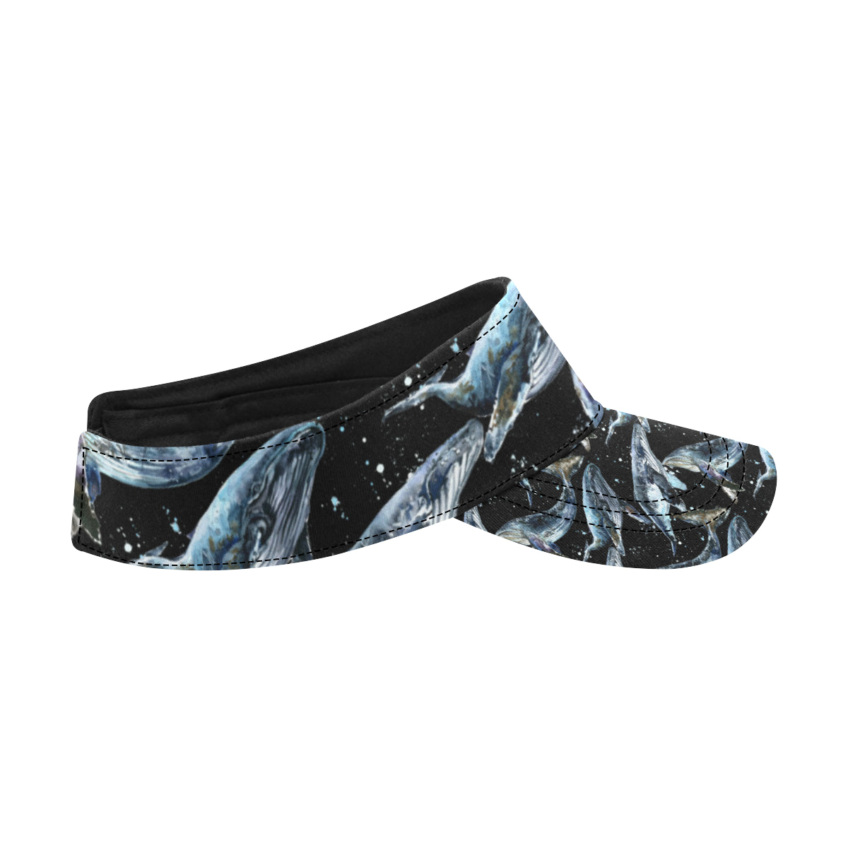 Humpback Whale Pattern Print Design 01 Unisex Sun Visor