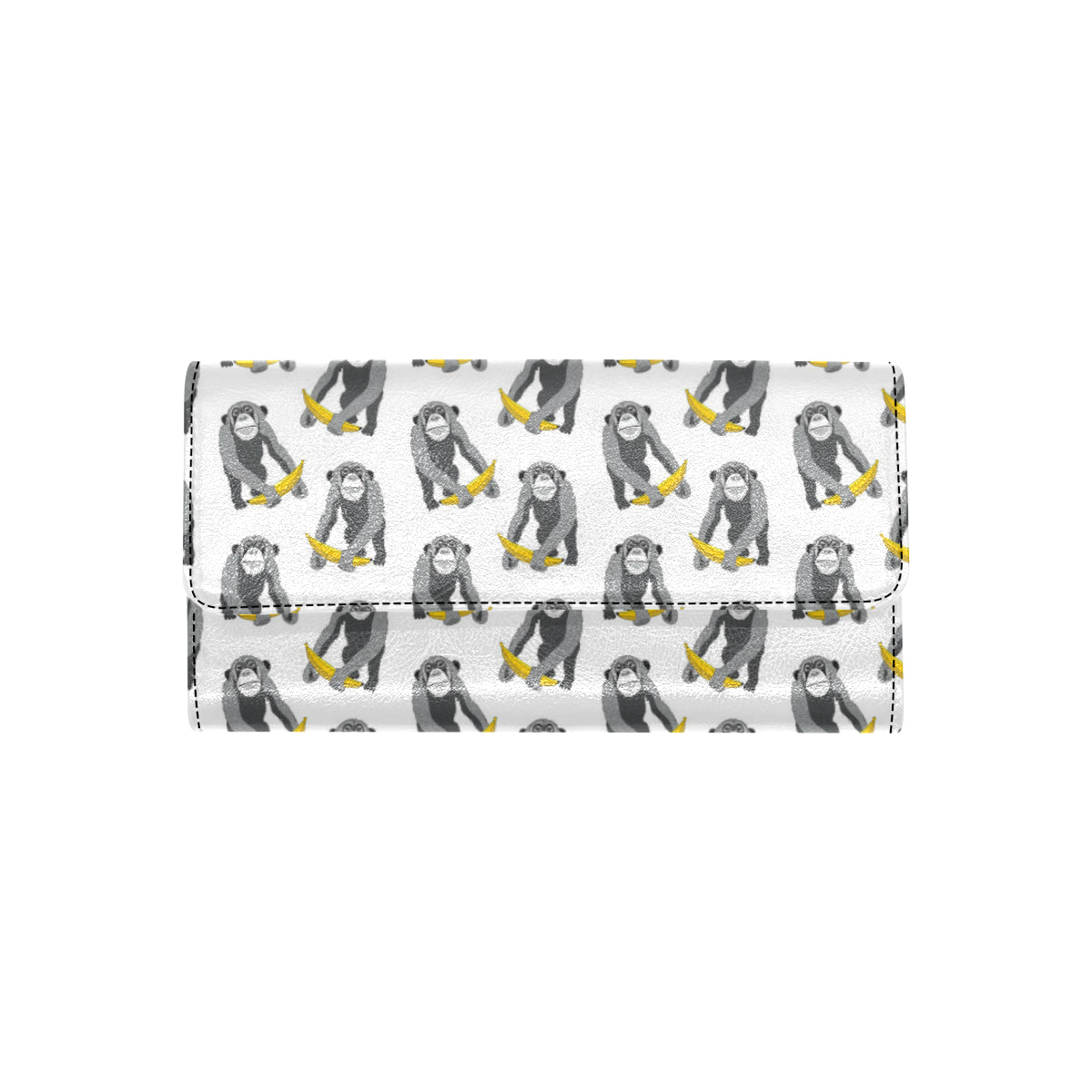 Chimpanzee Pattern Print Design 05 Women's Trifold Wallet