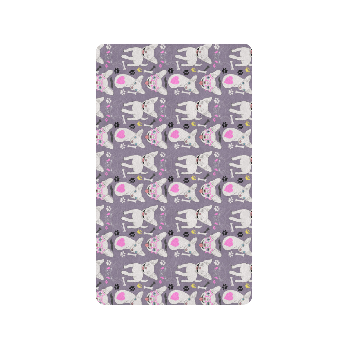 Chihuahua Happy Pattern Rubber Doormat