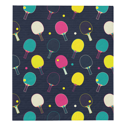 Ping Pong Pattern Print Design A04 Premium Quilt