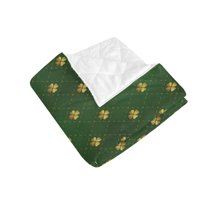 Clover  Pattern Print Design 01 Premium Quilt