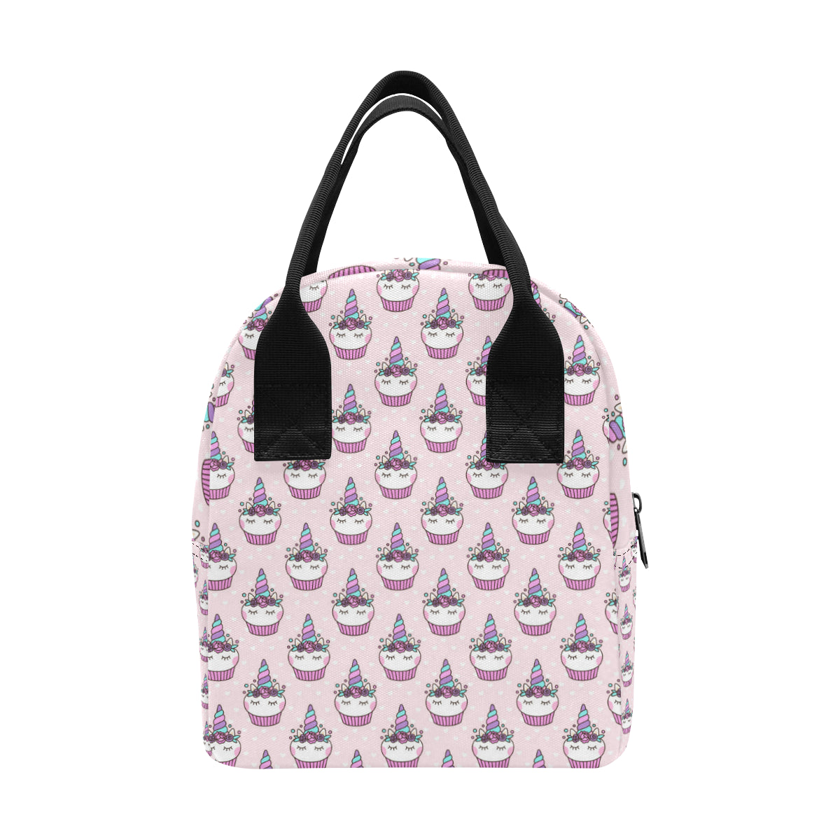 Cupcakes Unicorn Print Pattern Insulated Lunch Bag