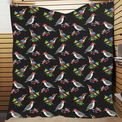 Birds Pattern Print Design 06 Premium Quilt
