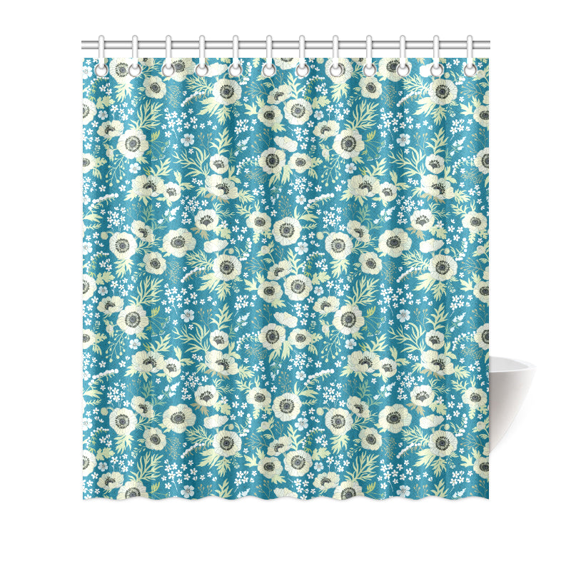 Anemone Pattern Print Design 01 Shower Curtain