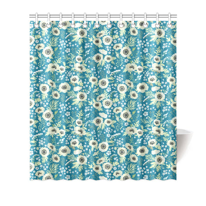 Anemone Pattern Print Design 01 Shower Curtain