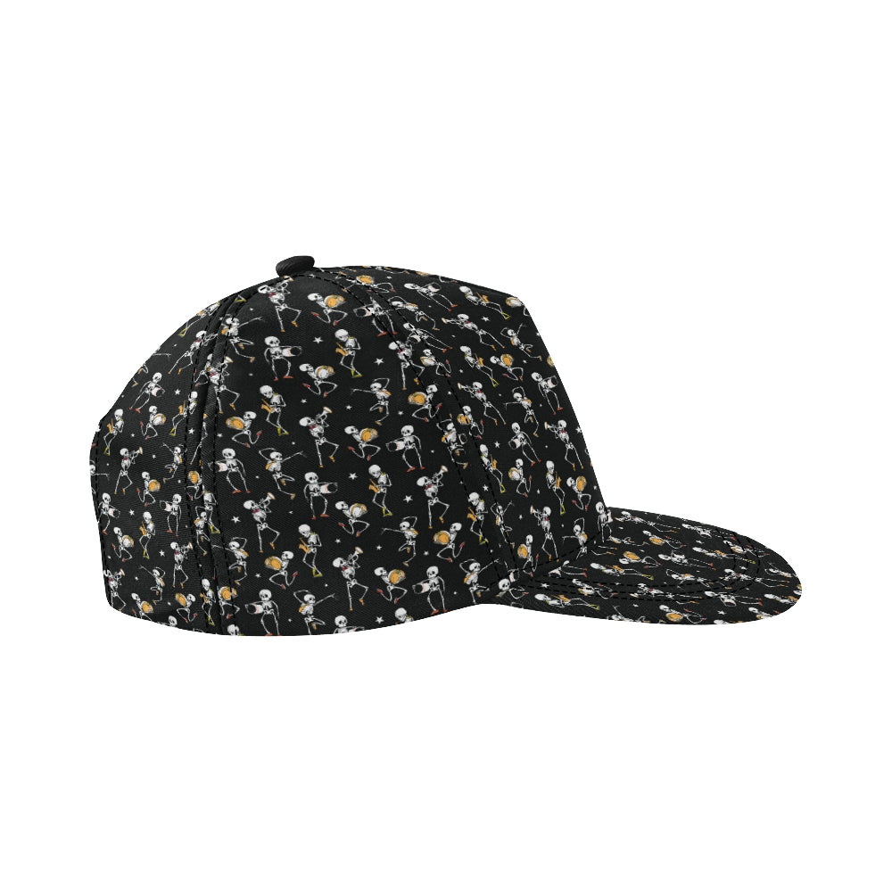 Skeleton Dance Print Snapback Cap