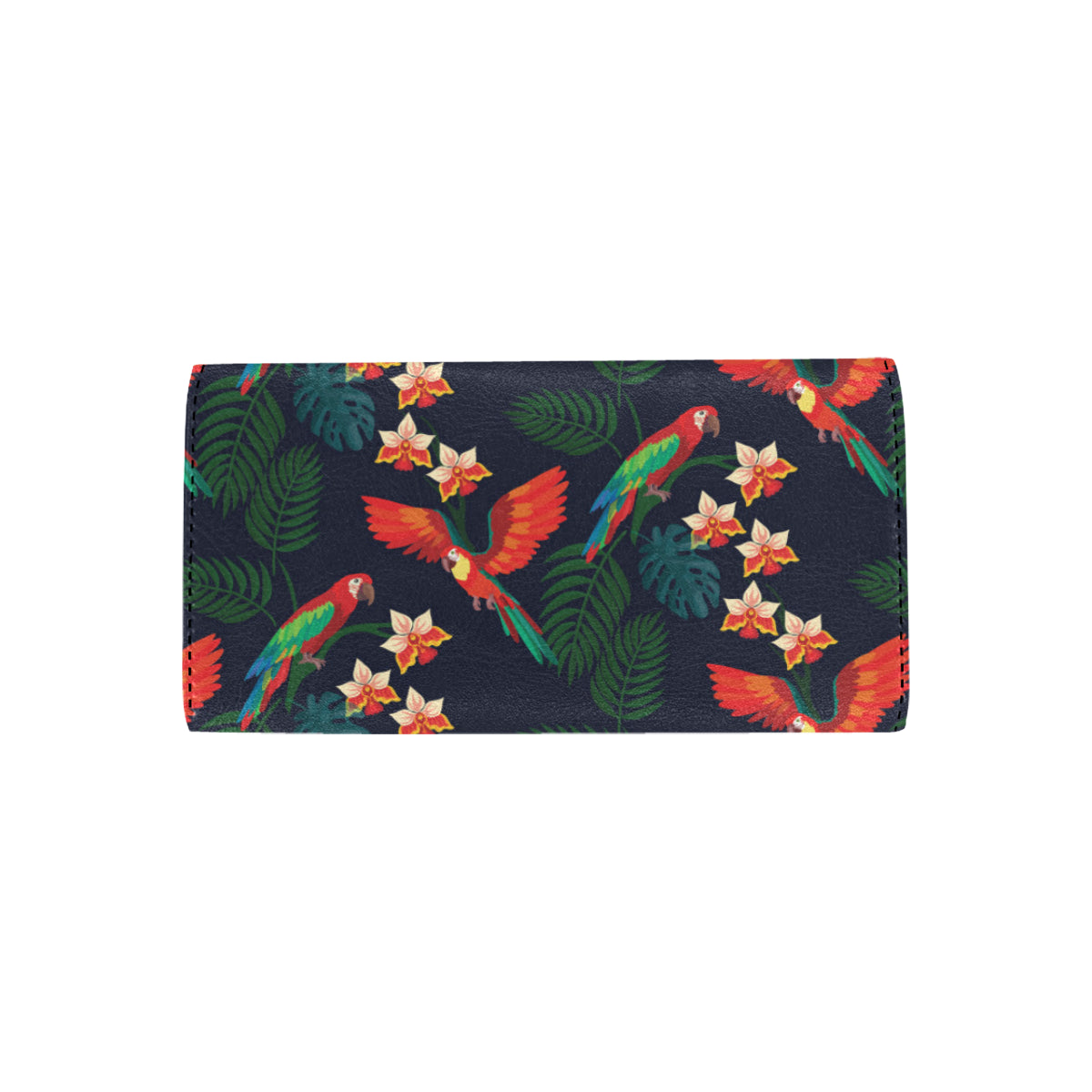 Macaw Pattern Print Design 02 Women's Trifold Wallet