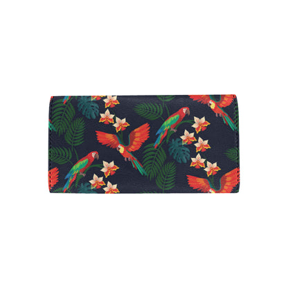Macaw Pattern Print Design 02 Women's Trifold Wallet
