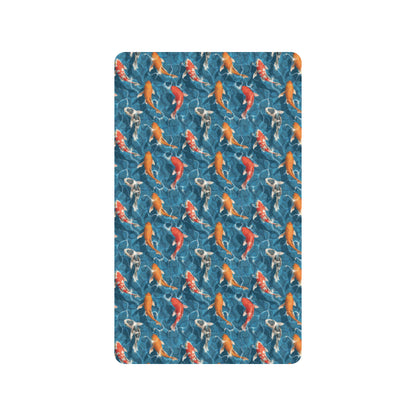 Koi Carp Water Design Themed Print Rubber Doormat