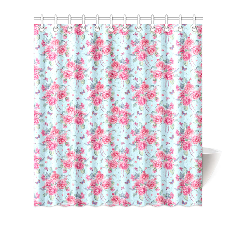 Camellia Pattern Print Design 01 Shower Curtain