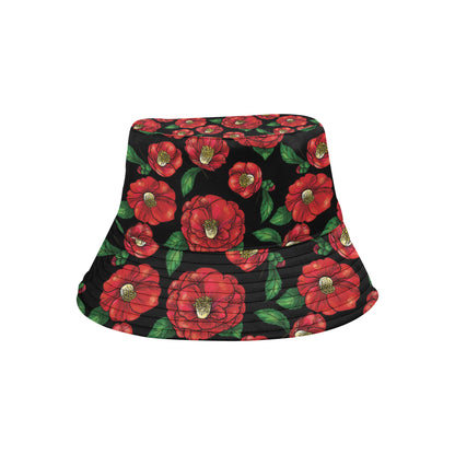 Camellia Pattern Print Design CM07 Unisex Bucket Hat