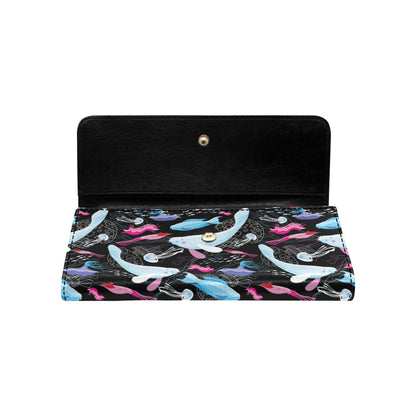 Manatee Pattern Print Design 02 Women's Trifold Wallet