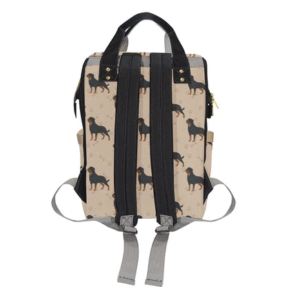 Rottweiler Pattern Print Design A01 Diaper Bag Backpack