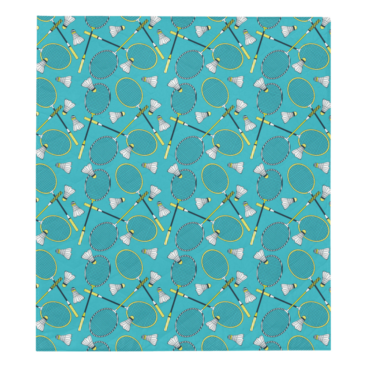 Badminton Pattern Print Design 06 Premium Quilt