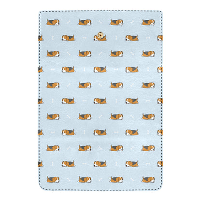 Beagle Pattern Print Design 06 Women's Trifold Wallet