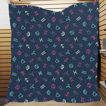 Constellation Pattern Print Design 04 Premium Quilt