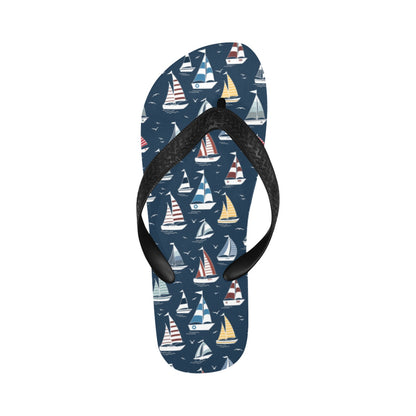 Sailboat Print Design LKS306 Flip Flops