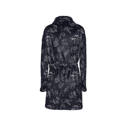 Zodiac Print Design LKS304 Women's Fleece Robe