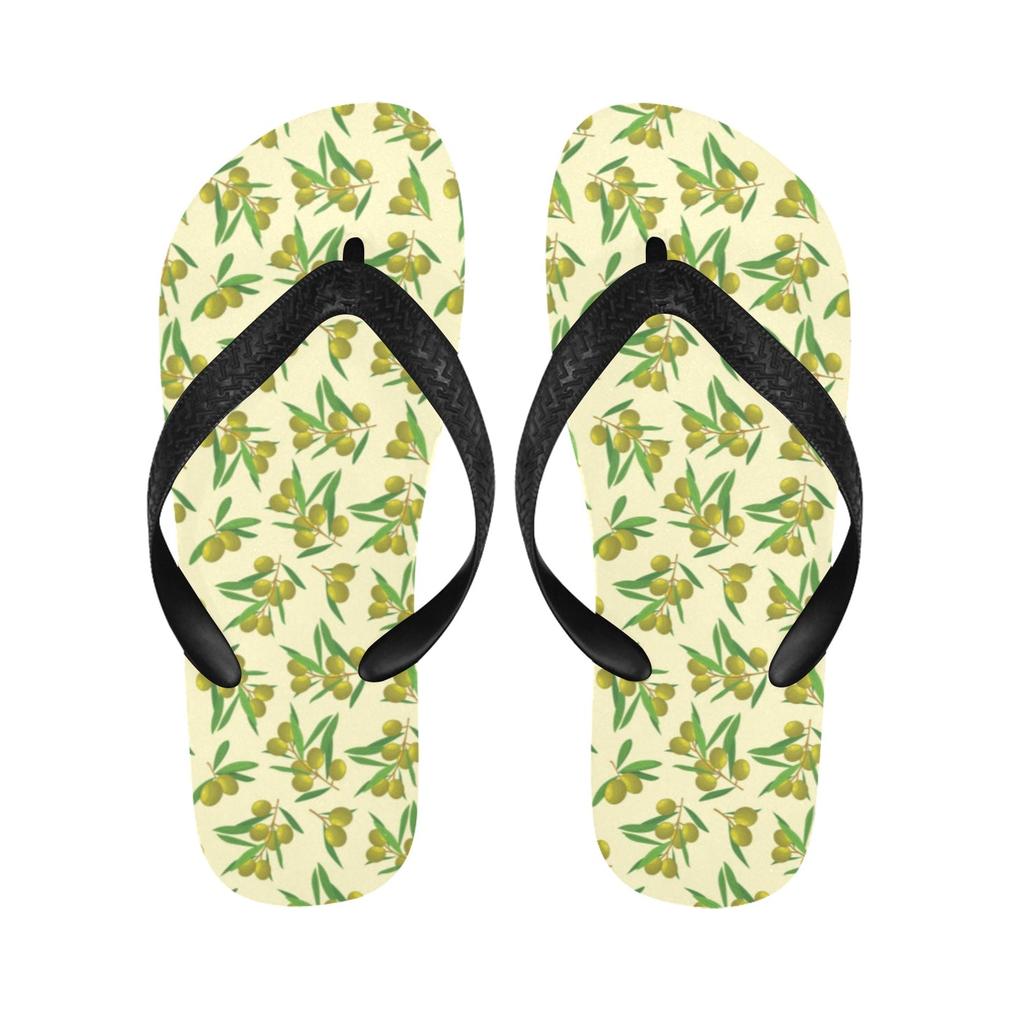 Olive Print Design LKS302 Flip Flops
