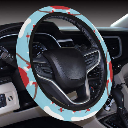 Ski Print Design LKS309 Steering Wheel Cover with Elastic Edge