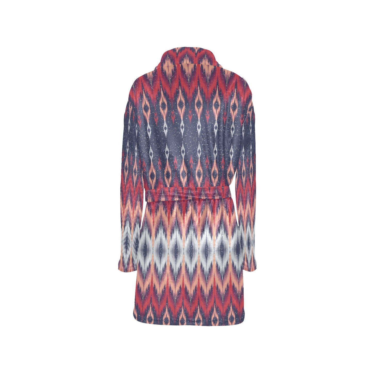 Ikat Print Design LKS401 Women's Fleece Robe