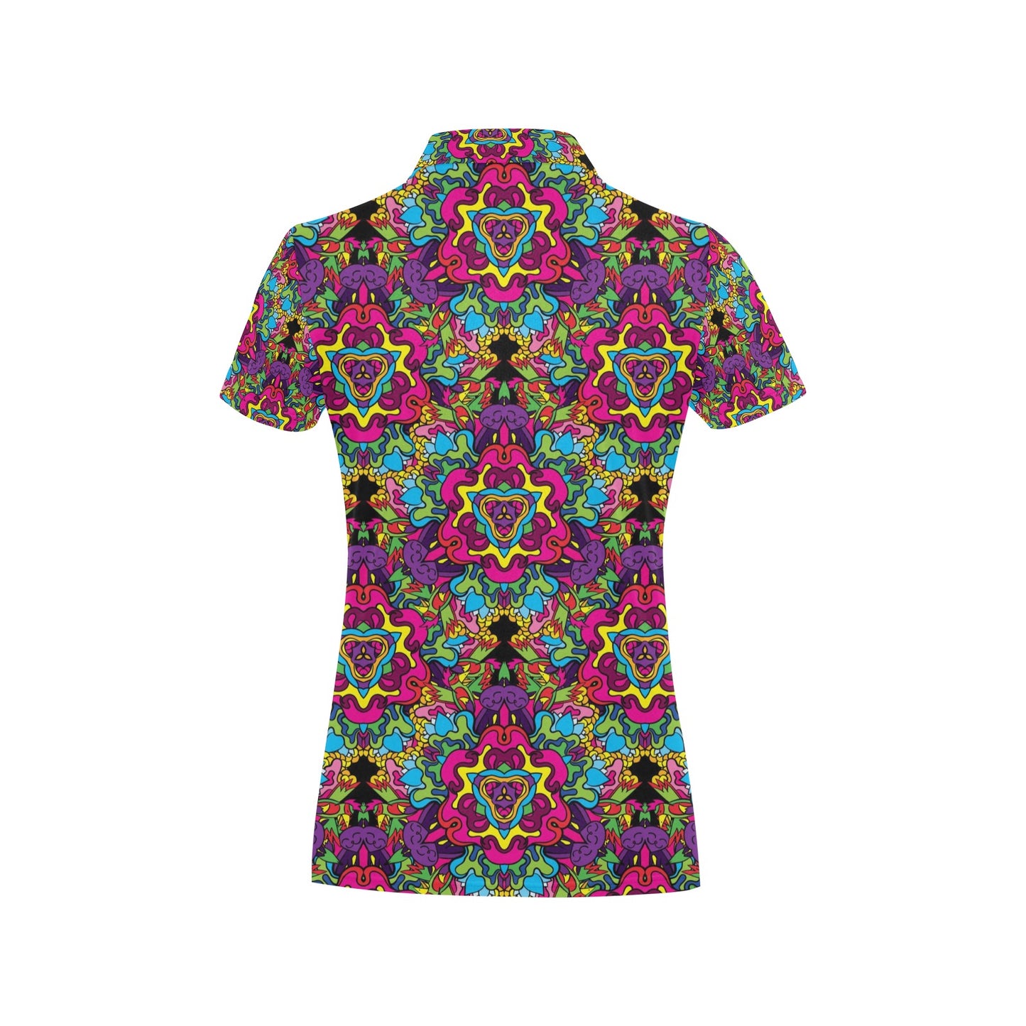 Trippy Print Design LKS303 Women's Polo Shirt