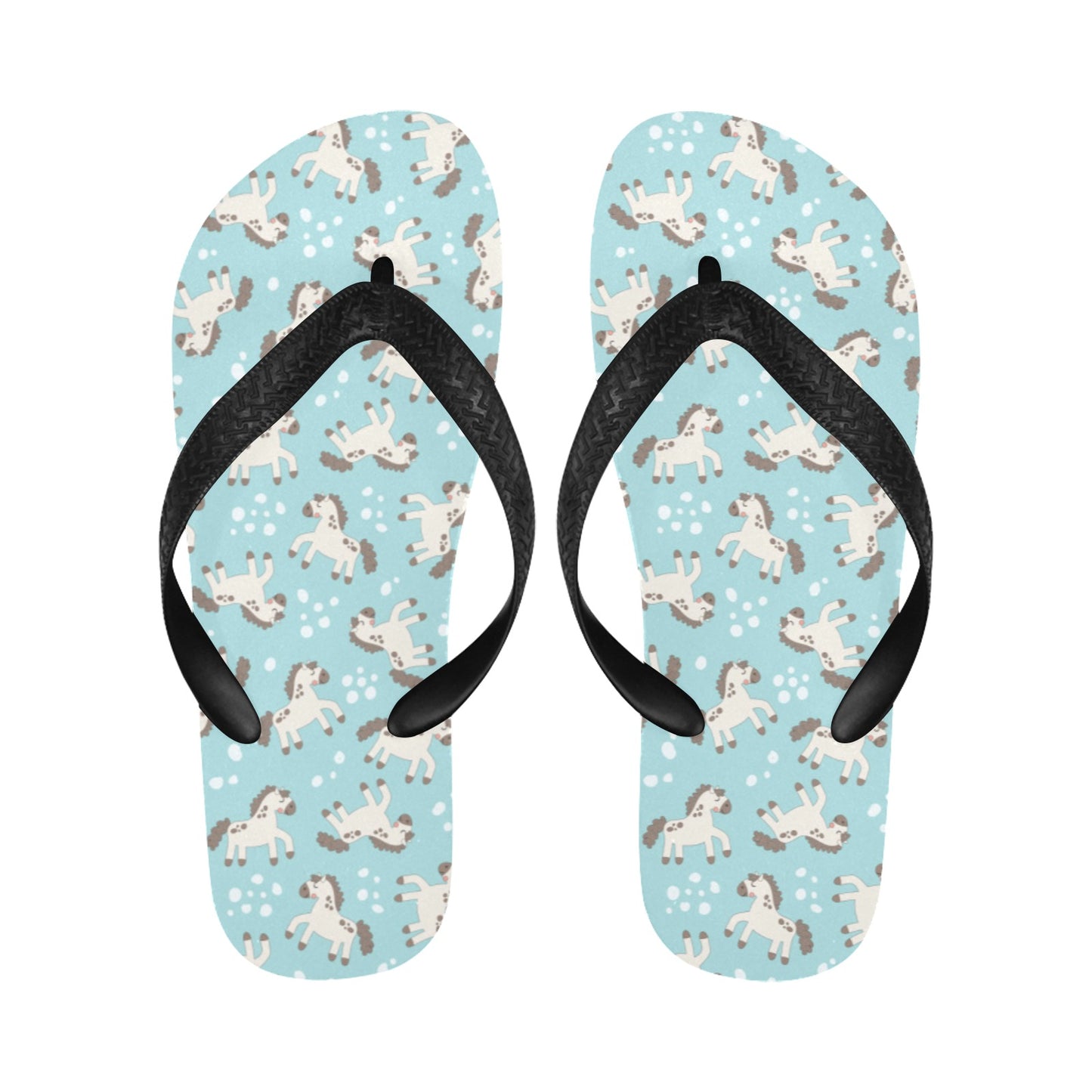 Horse Cute Print Design LKS306 Flip Flops
