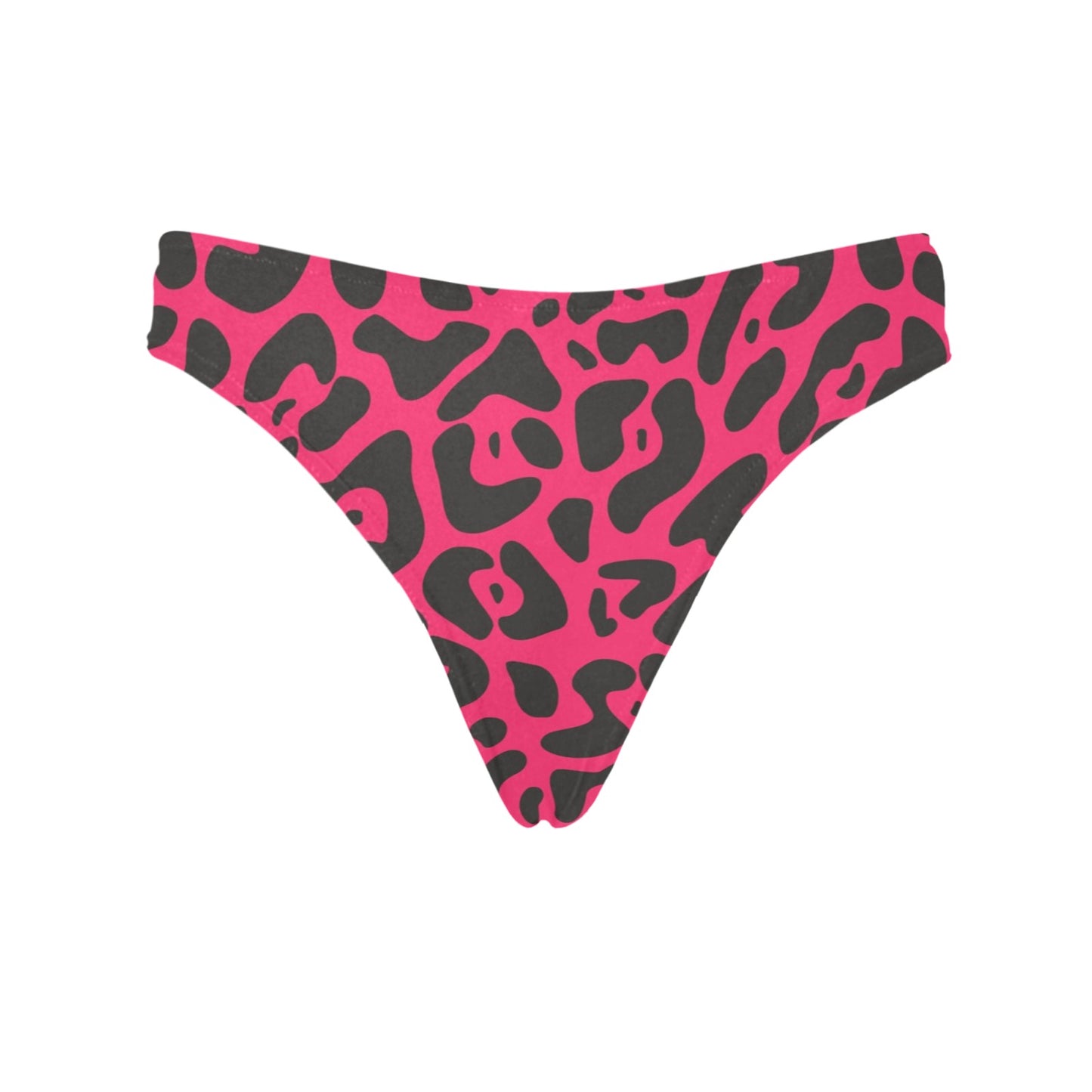 Cheetah Pink Print Pattern Women's Thongs