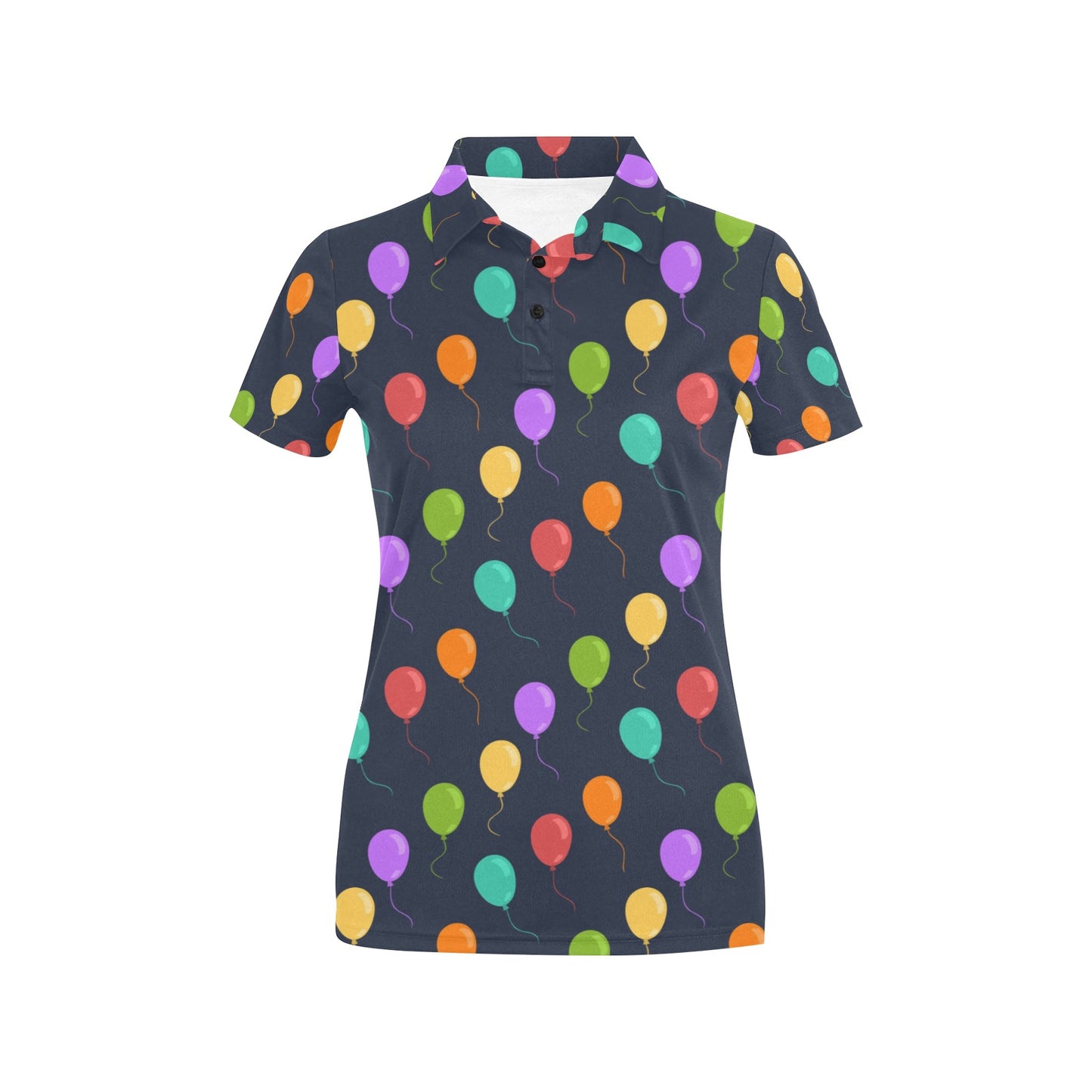 Ballon Colorful Pattern Print Design 03 Women's Polo Shirt