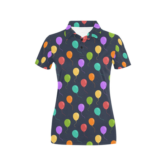 Ballon Colorful Pattern Print Design 03 Women's Polo Shirt