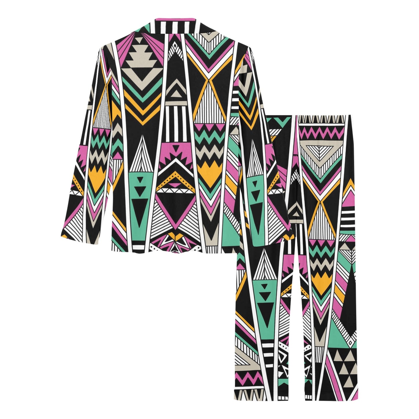 Tribal Aztec Triangle Women's Long Pajama Set
