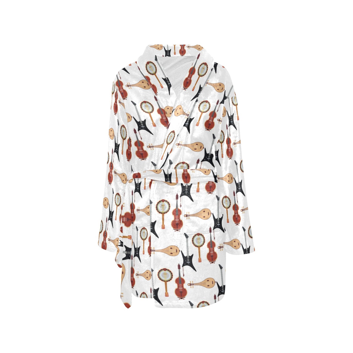 Banjo Print Design LKS403 Women's Fleece Robe