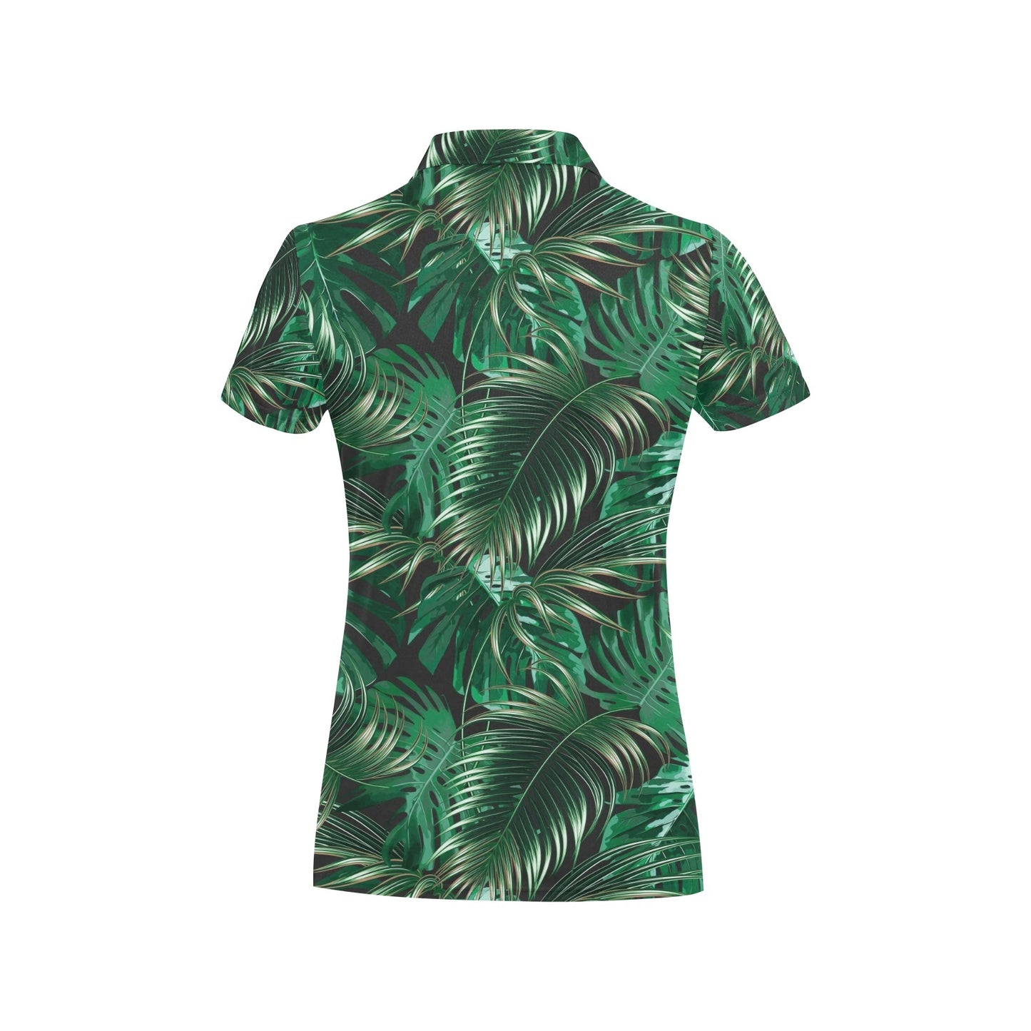 Tropical Flower Pattern Print Design TF012 Women's Polo Shirt