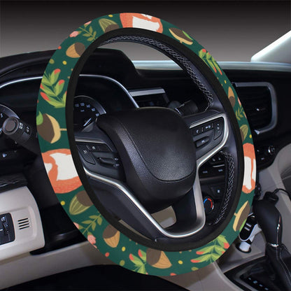 Squirrel Print Design LKS302 Steering Wheel Cover with Elastic Edge