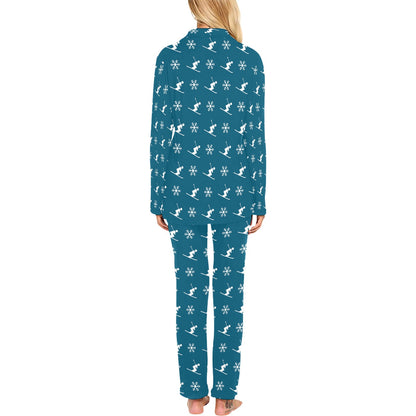 Ski Print Design LKS301 Women's Long Pajama Set