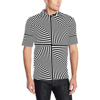 Vortex Print Design LKS302 Men Polo Shirt