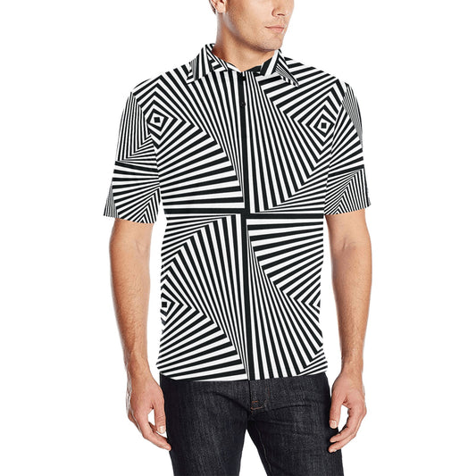 Vortex Print Design LKS302 Men Polo Shirt