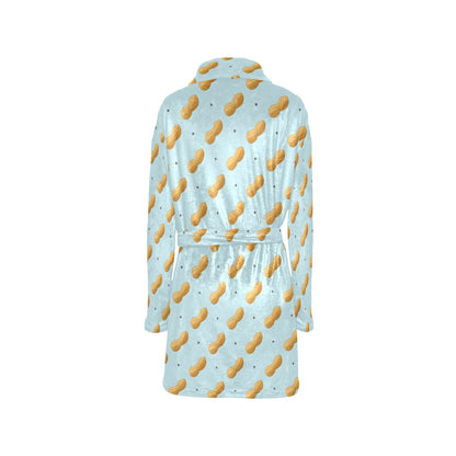 Peanut Pattern Print Design A03 Women's Fleece Robe