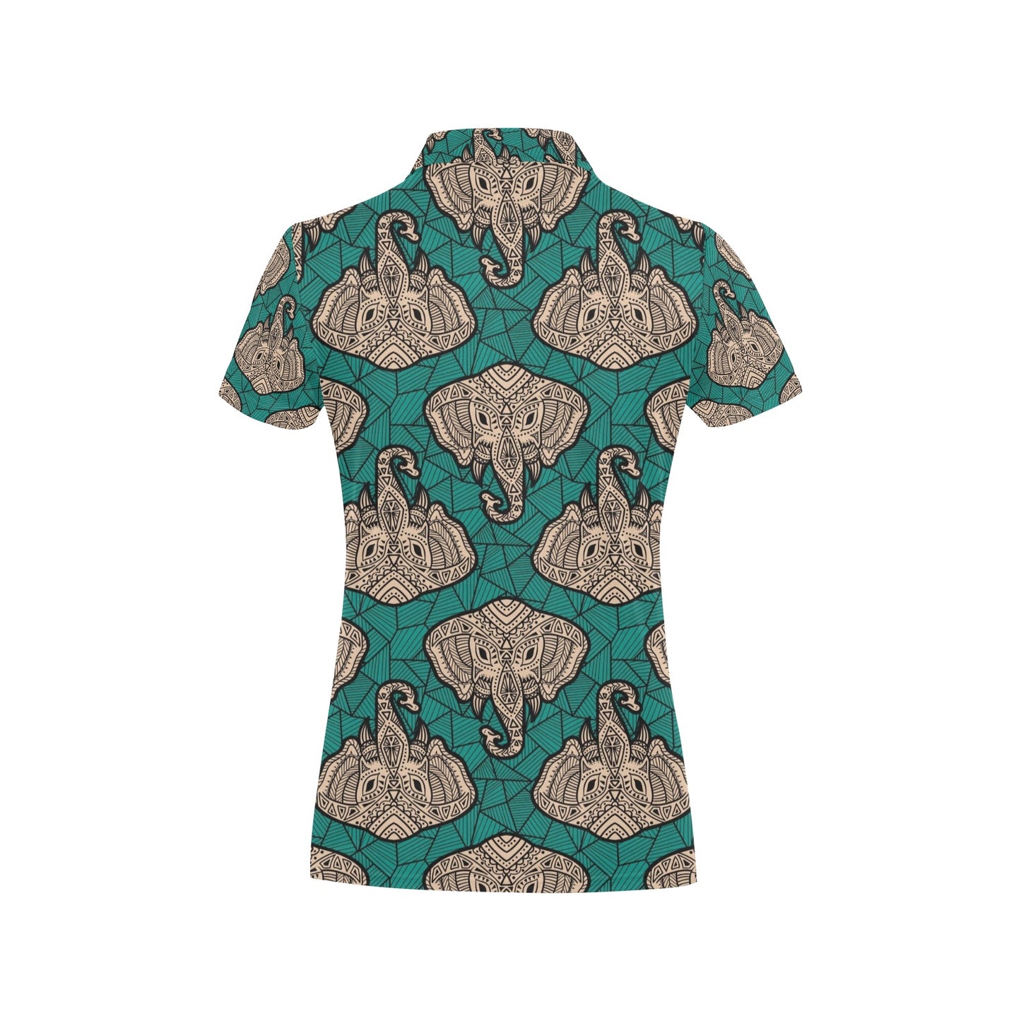 Boho Head Elephant Women's Polo Shirt
