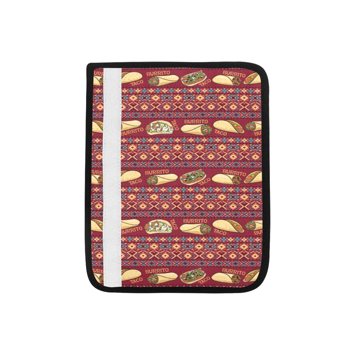 Burrito Taco Print Design LKS302 Car Seat Belt Cover